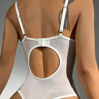 White Lace Corset Teddy Lingerie